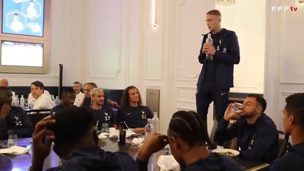 Initiation into the French national team for the new players